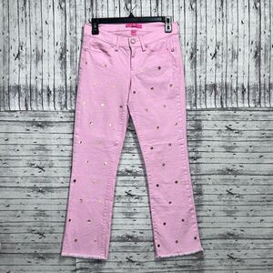 Lilly Pulitzer South Ocean Crop Flare Polka Dot Jeans